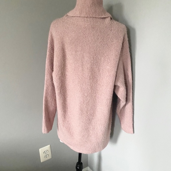 LOFT oversized pink turtleneck sweater - Picture 6 of 7